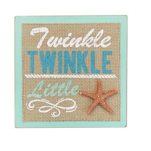 Twinkle Twinkle Little Star Decor Sign with Starfish